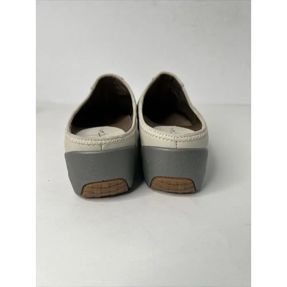 Cole Haan Taupe Rose Gold Trim  Gray Wedge Heel Shoes New‎ Sz 9.5